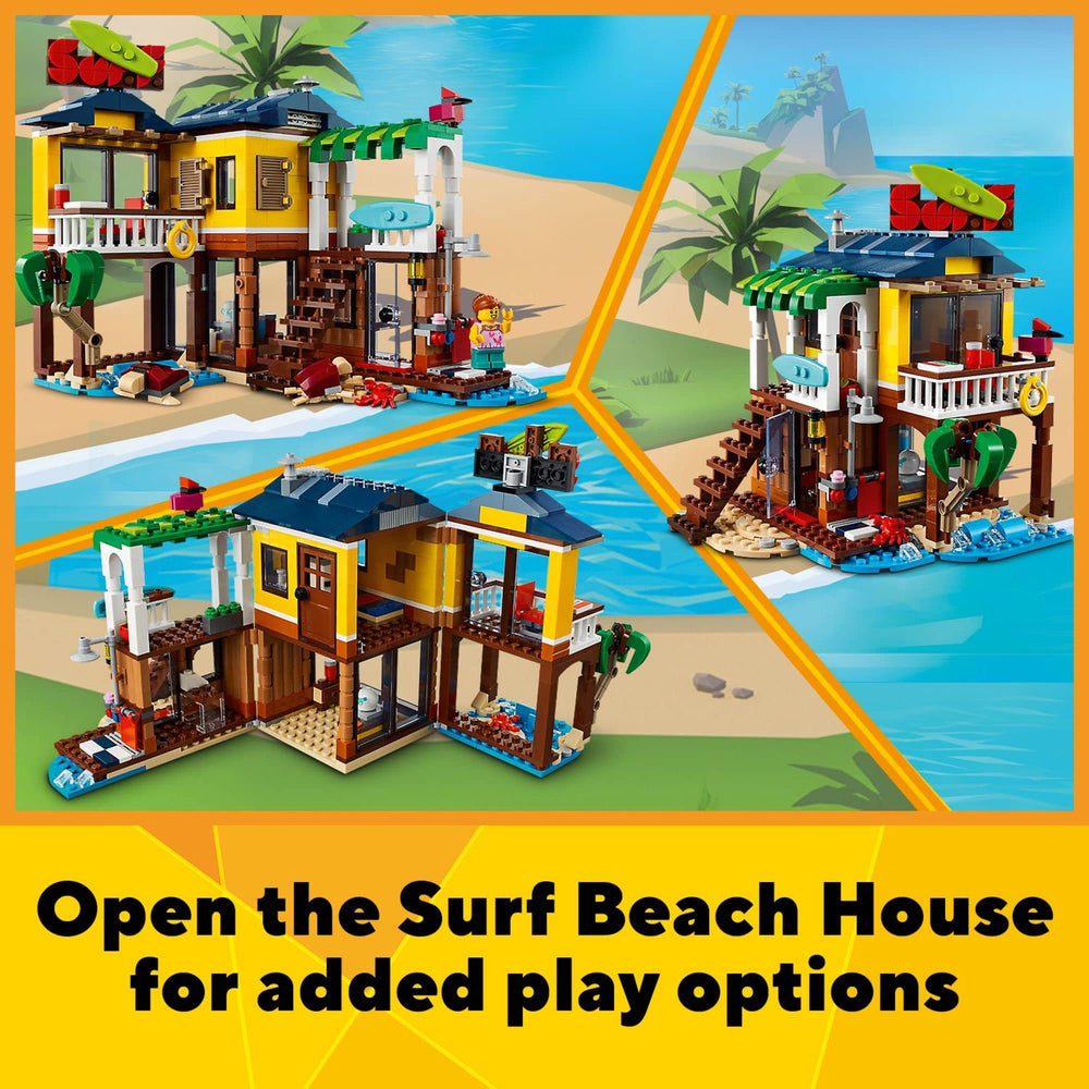 LEGO Surfer Beach House baby sea turtle figure supports nurturing storytelling