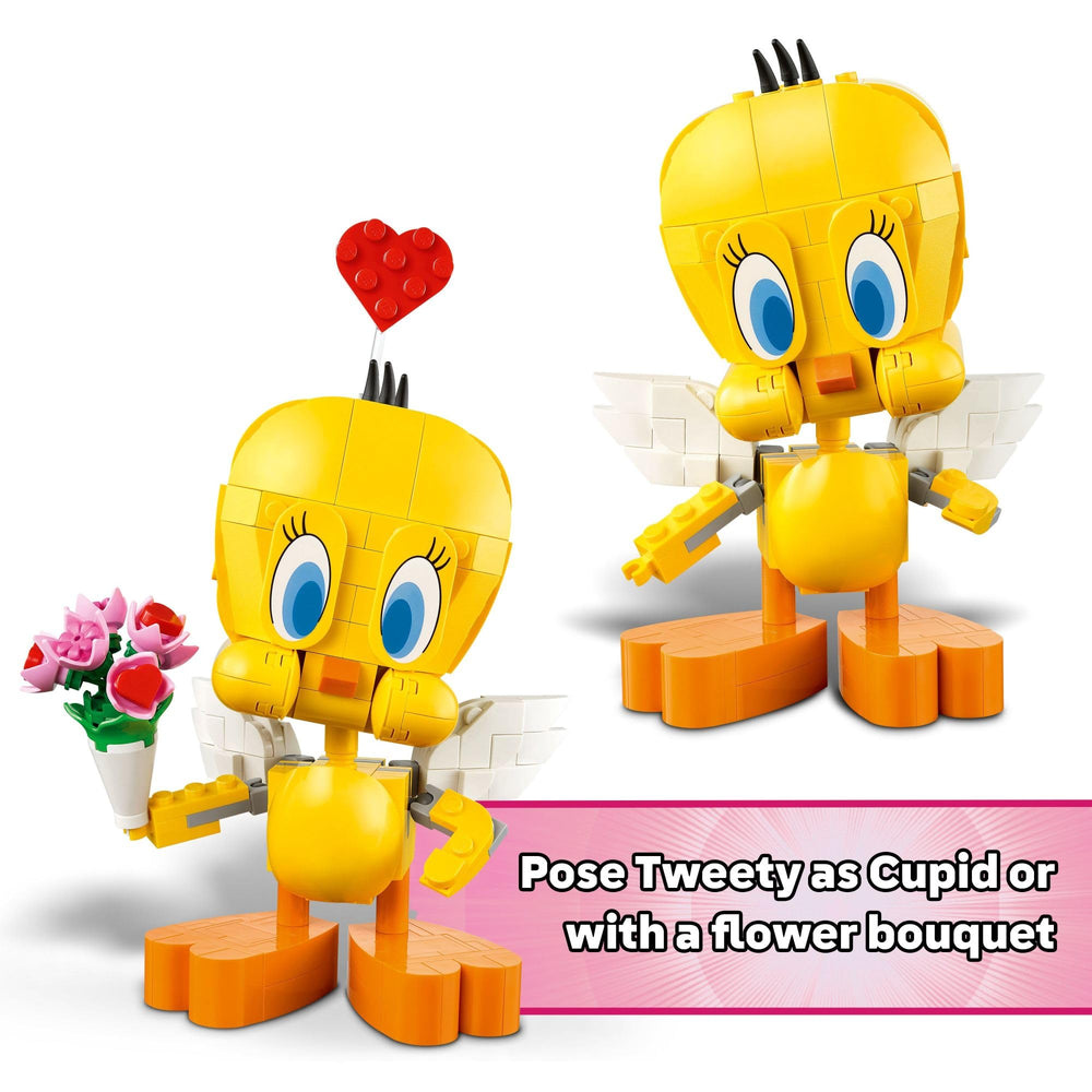 LEGO Sweetheart Tweety building model on display brightens shelves.