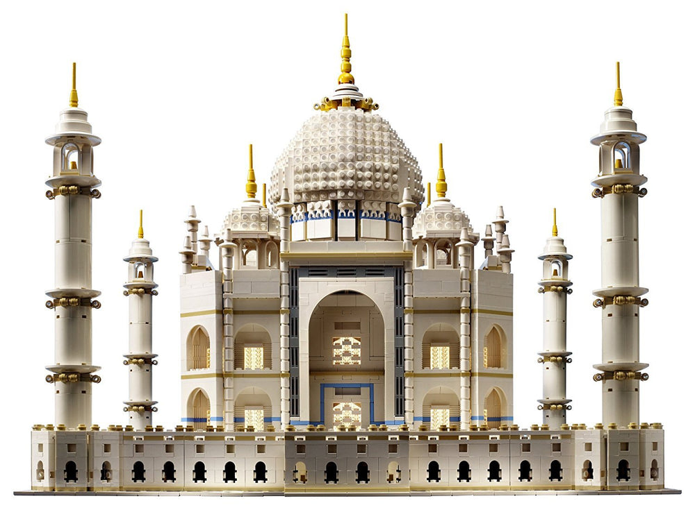 LEGO Taj Mahal exterior arches show intricate architecture for display