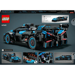 LEGO Technic 42162 Bugatti Agile Blue display-model on shelf