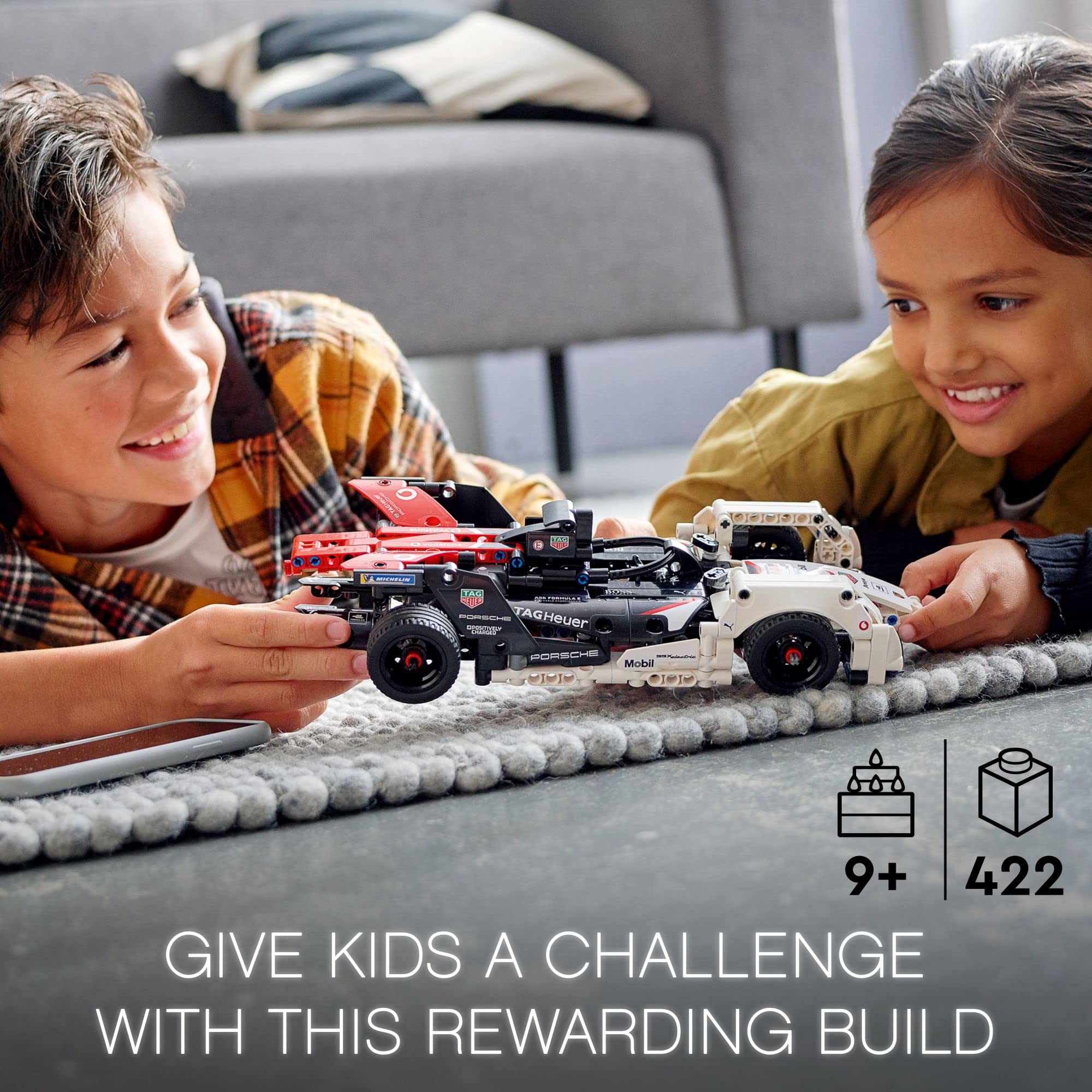 LEGO Technic AR app race visualization engages interactive play.