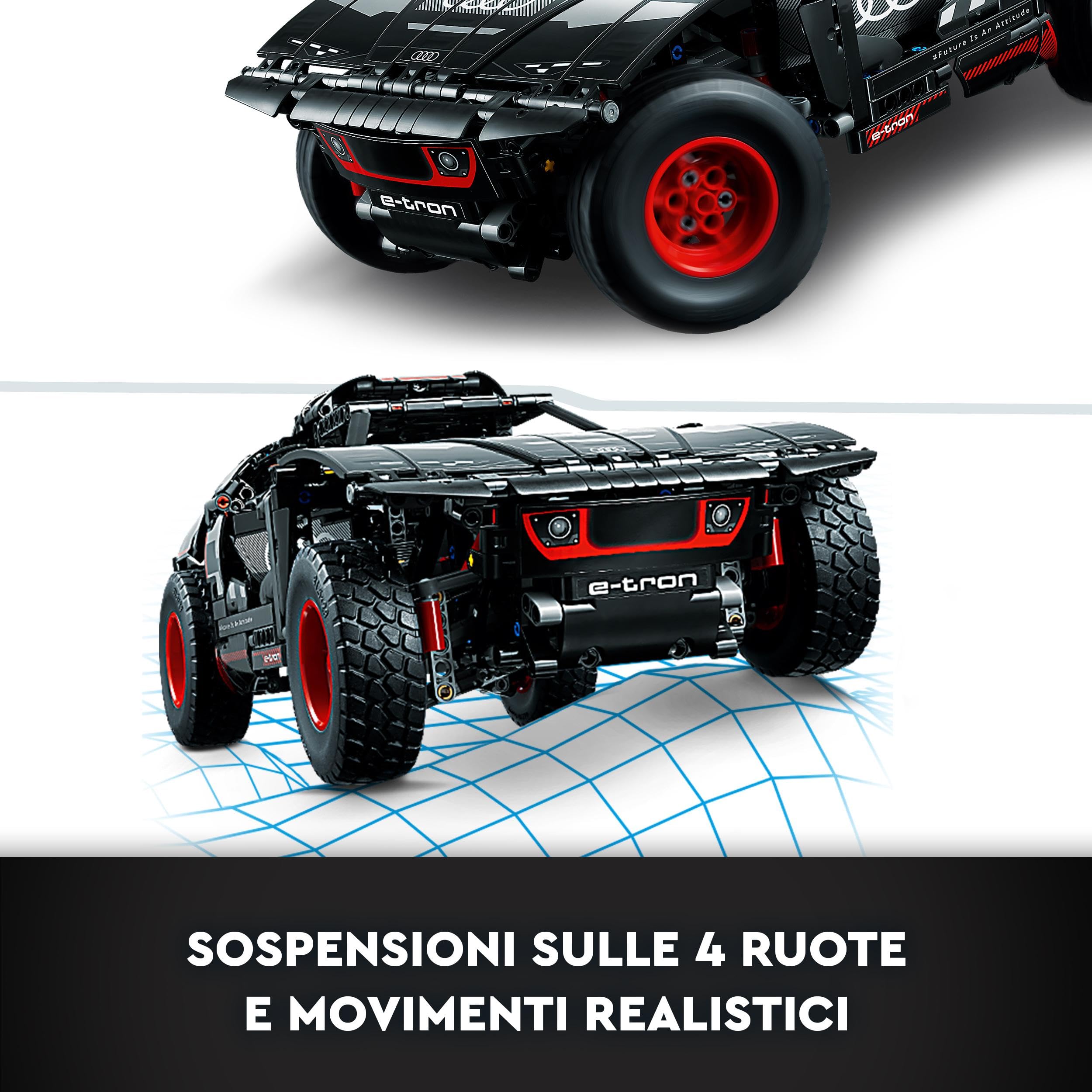 LEGO Technic Audi RS Q e-tron 42160 app control panel image reveals remote steering capability