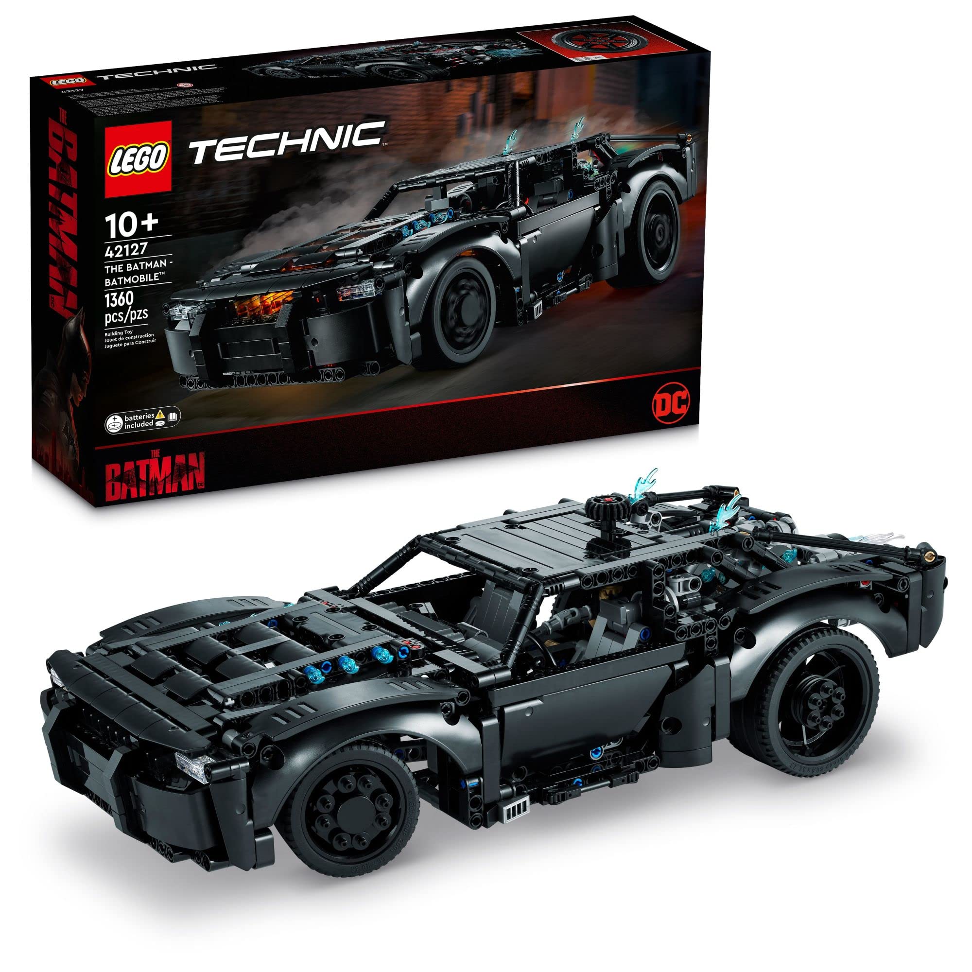 LEGO Technic Batmobile front steering for authentic play and display