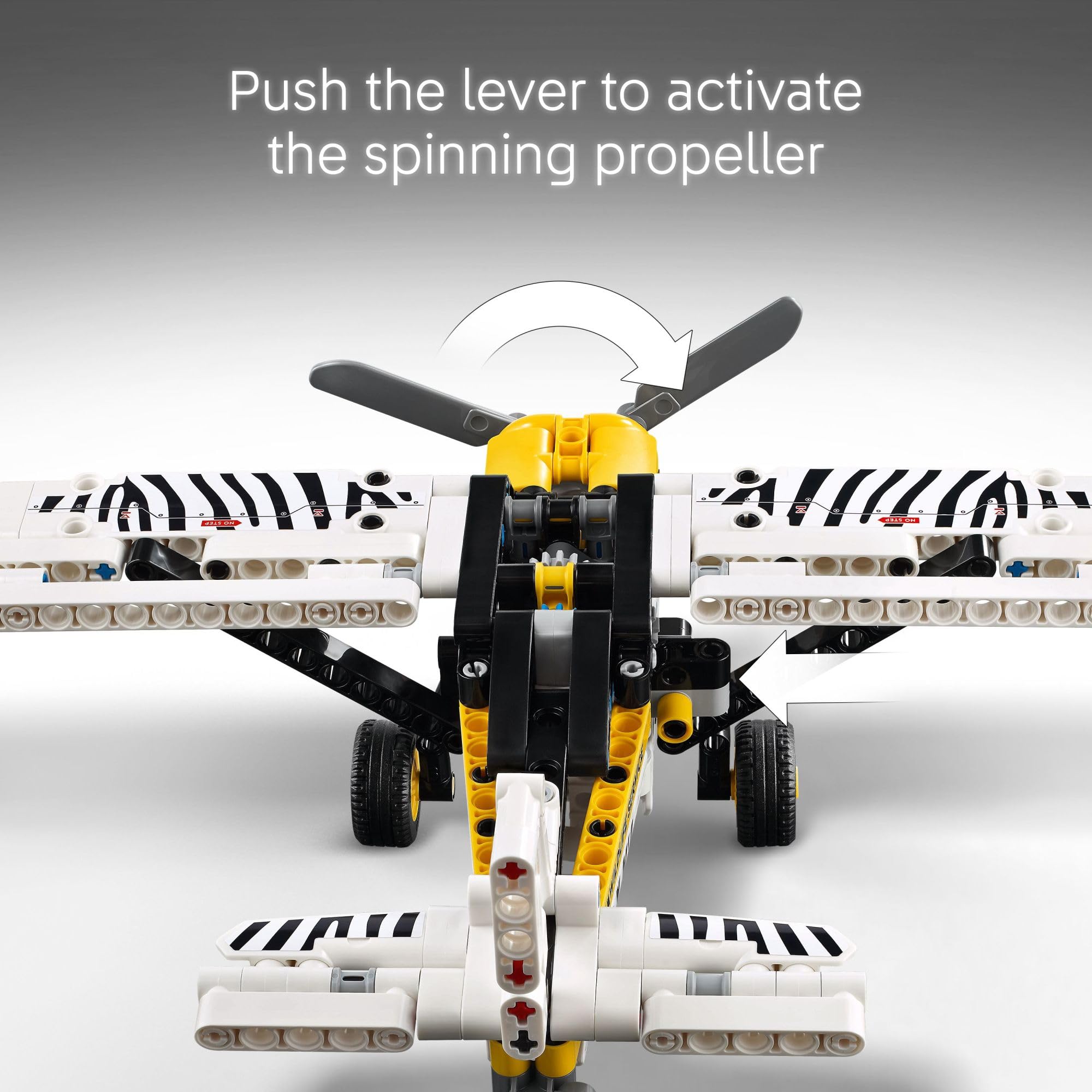 LEGO Technic Bush Plane zebra design highlights wildlife conservation during play