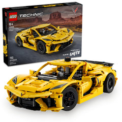 LEGO Technic Chevrolet Corvette Stingray engine detail for realistic movement and play.