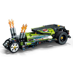 LEGO Technic Dragster flames from exhaust add dramatic flair
