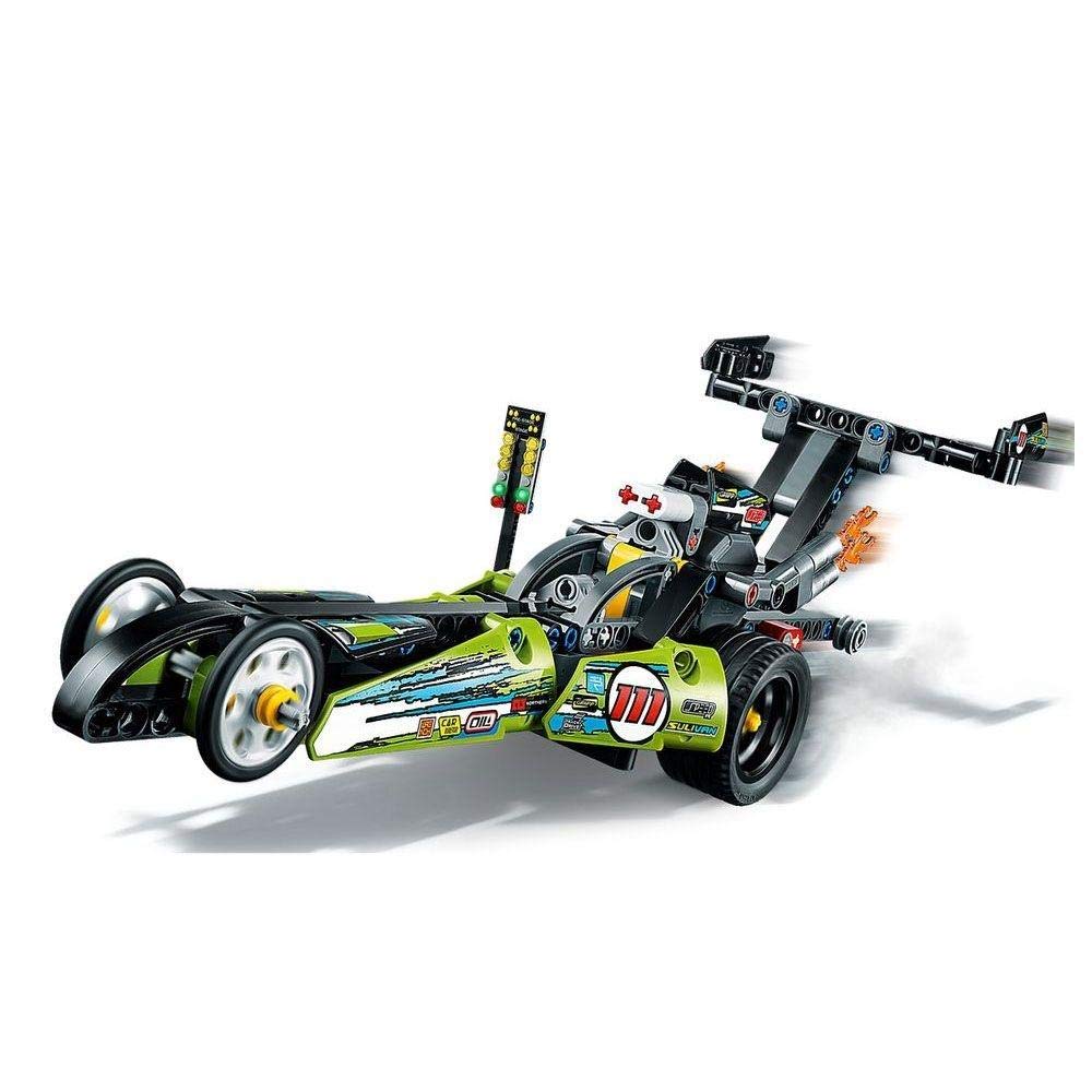 LEGO Technic Dragster pull-back action for quick races