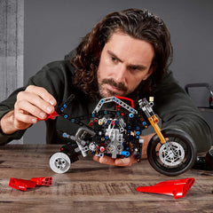 LEGO Technic Ducati Panigale V4 R dashboard panel adds authentic cockpit feel