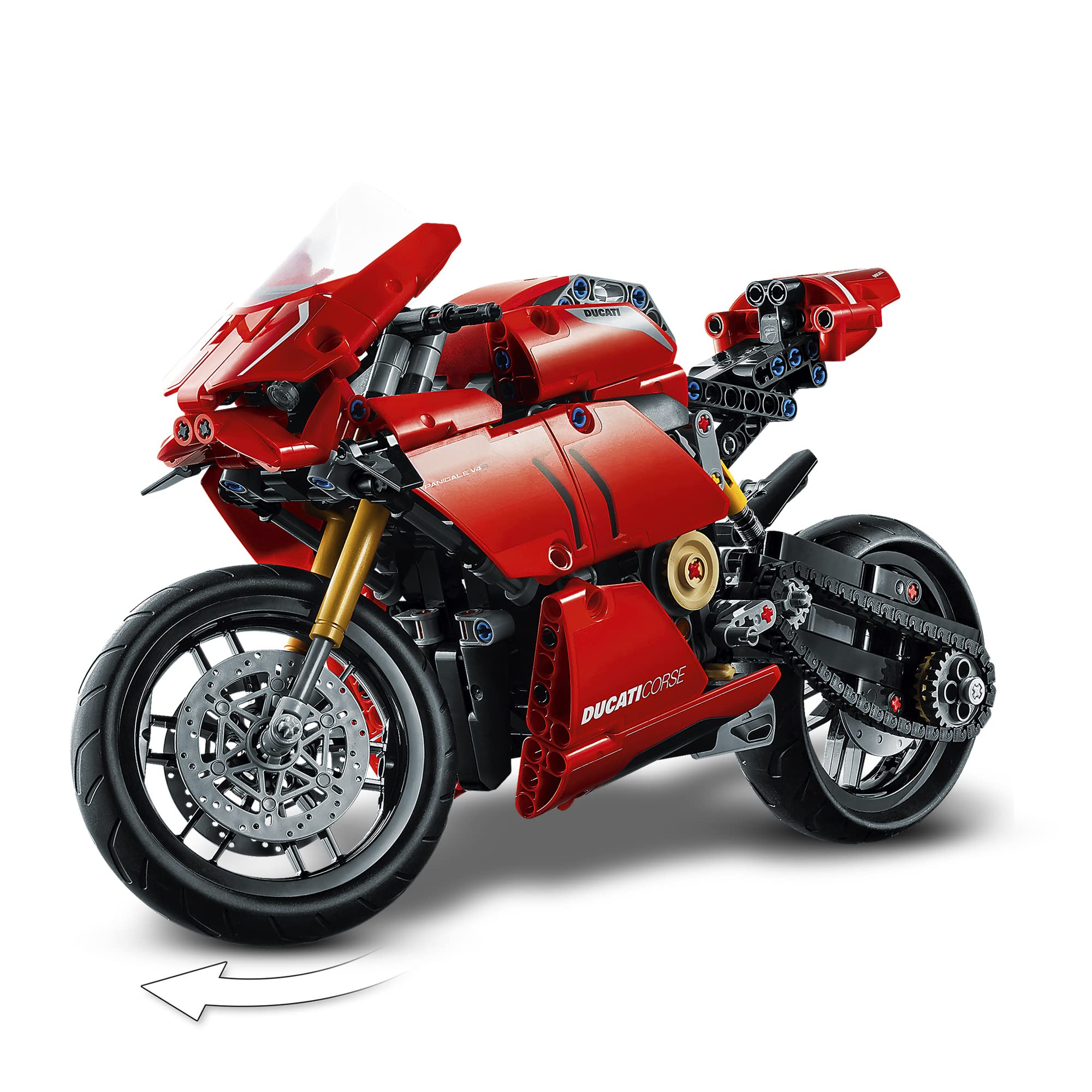 LEGO Technic Ducati Panigale V4 R display stand enhances presentation