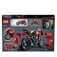 LEGO Technic Ducati Panigale V4 R full length model on desk