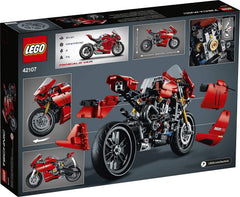 LEGO Technic Ducati Panigale V4 R rear view highlights suspension realism for play and display