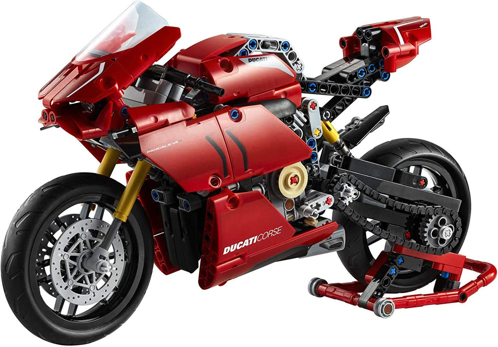 LEGO Technic Ducati Panigale V4 R suspension detail conveys smooth, realistic movement