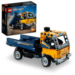 LEGO Technic Dump Truck 42147 front view showing steering and play value