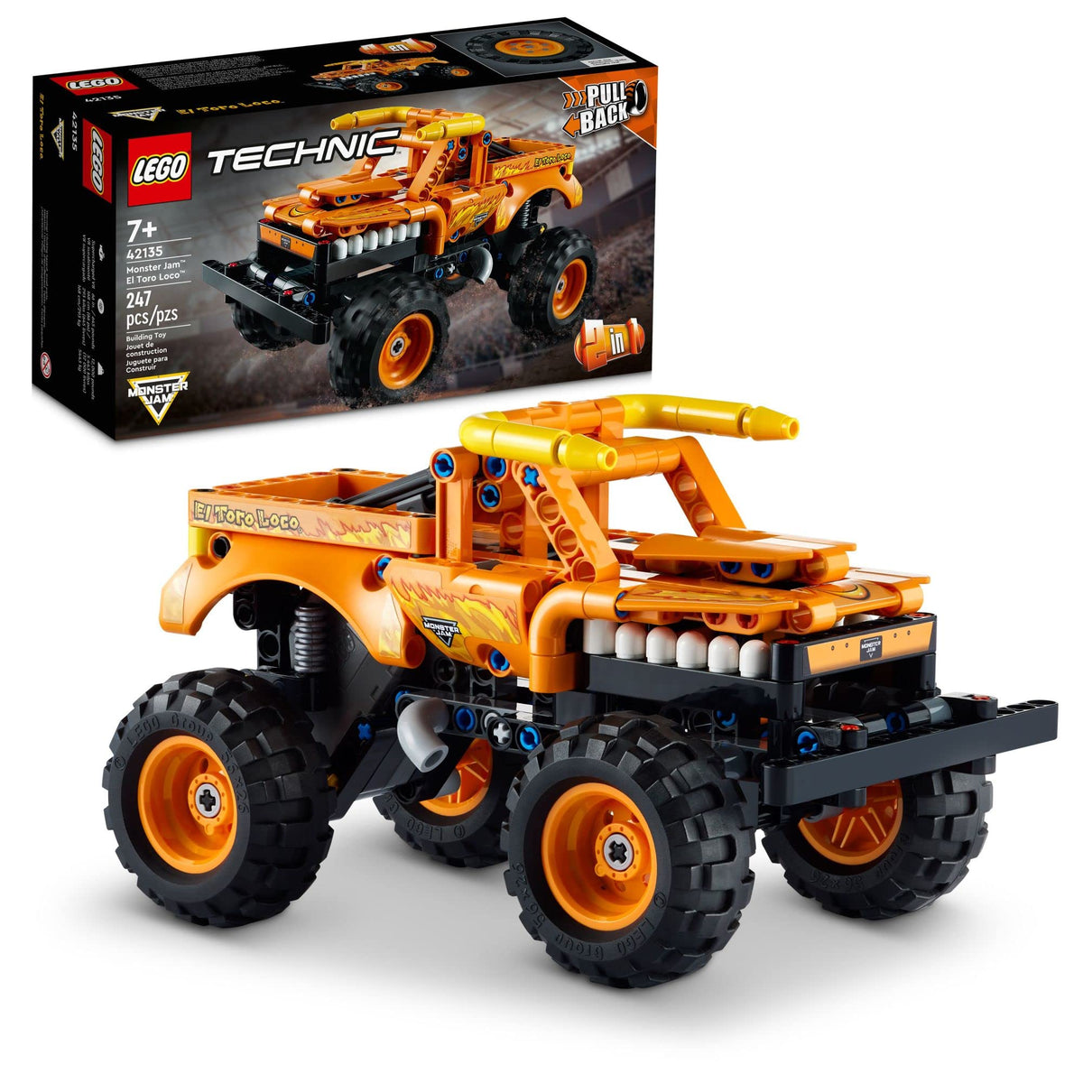 LEGO Technic El Toro Loco pull-back truck for quick, exciting races.