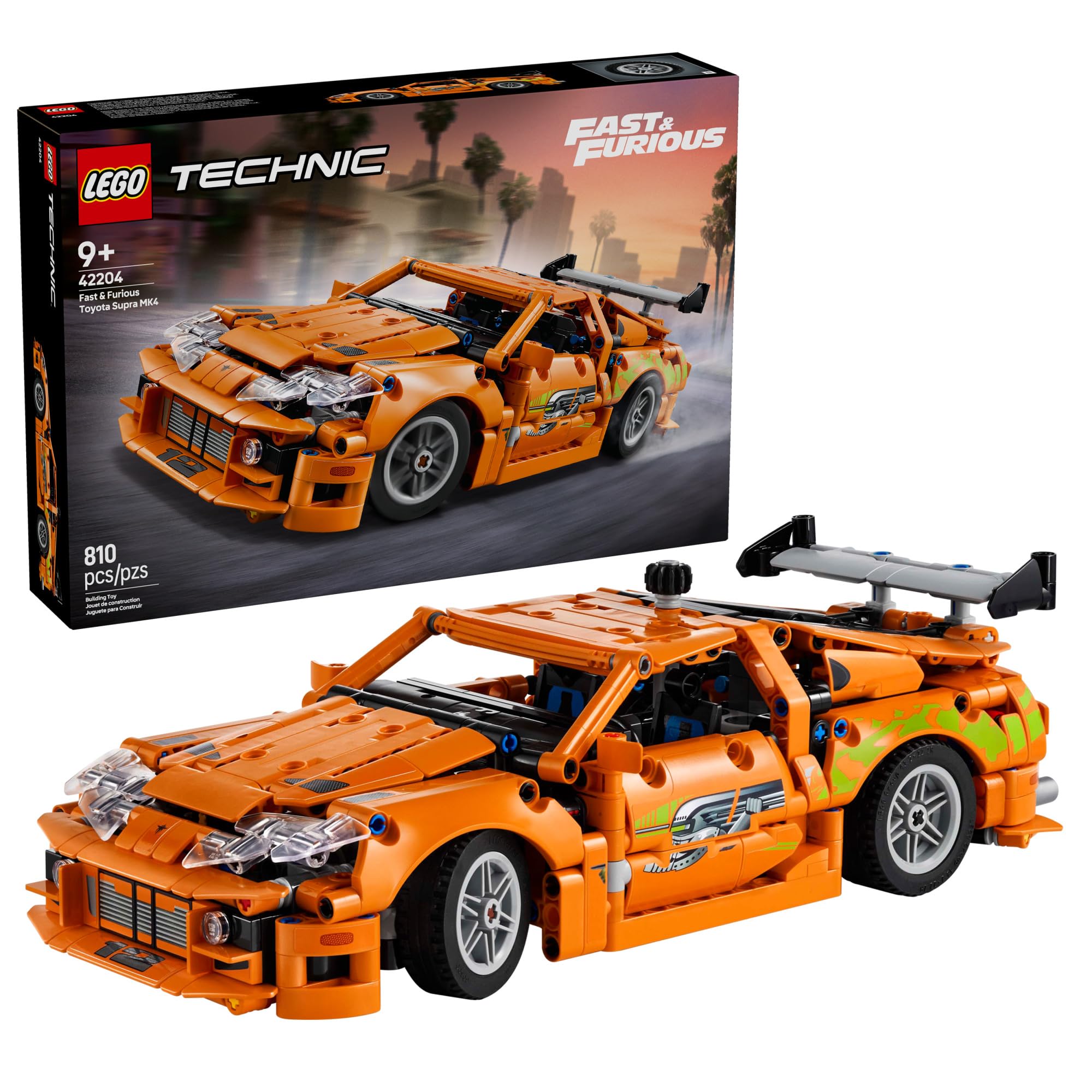 LEGO Technic Toyota Supra MK4 body-side-view for immersive, hands-on play.