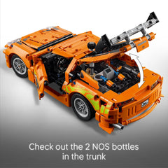 LEGO Technic Toyota Supra MK4 trunk-nos-bottles highlights hidden movie details.