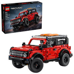 LEGO Technic Ford Bronco front view highlighting authentic exterior details for display and play.
