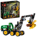 LEGO Technic John Deere 1470H harvester front view for authentic display and imaginative play.