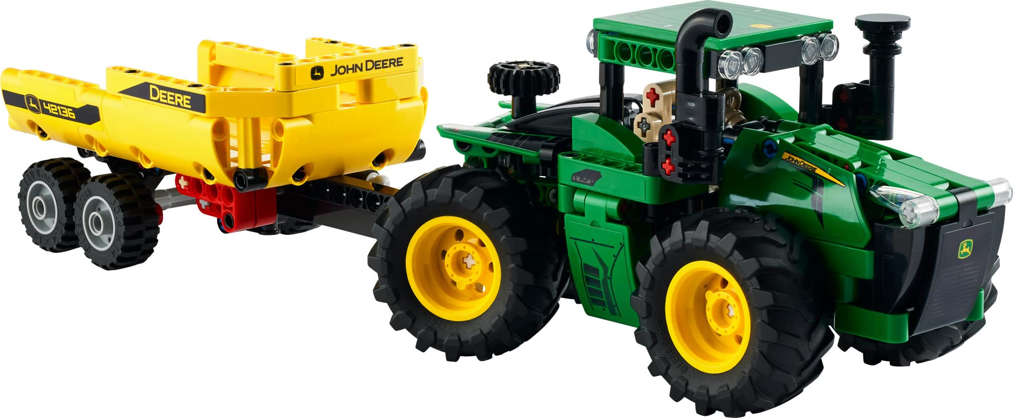 LEGO Technic John Deere 9620R drawbar hinge aids hill navigation