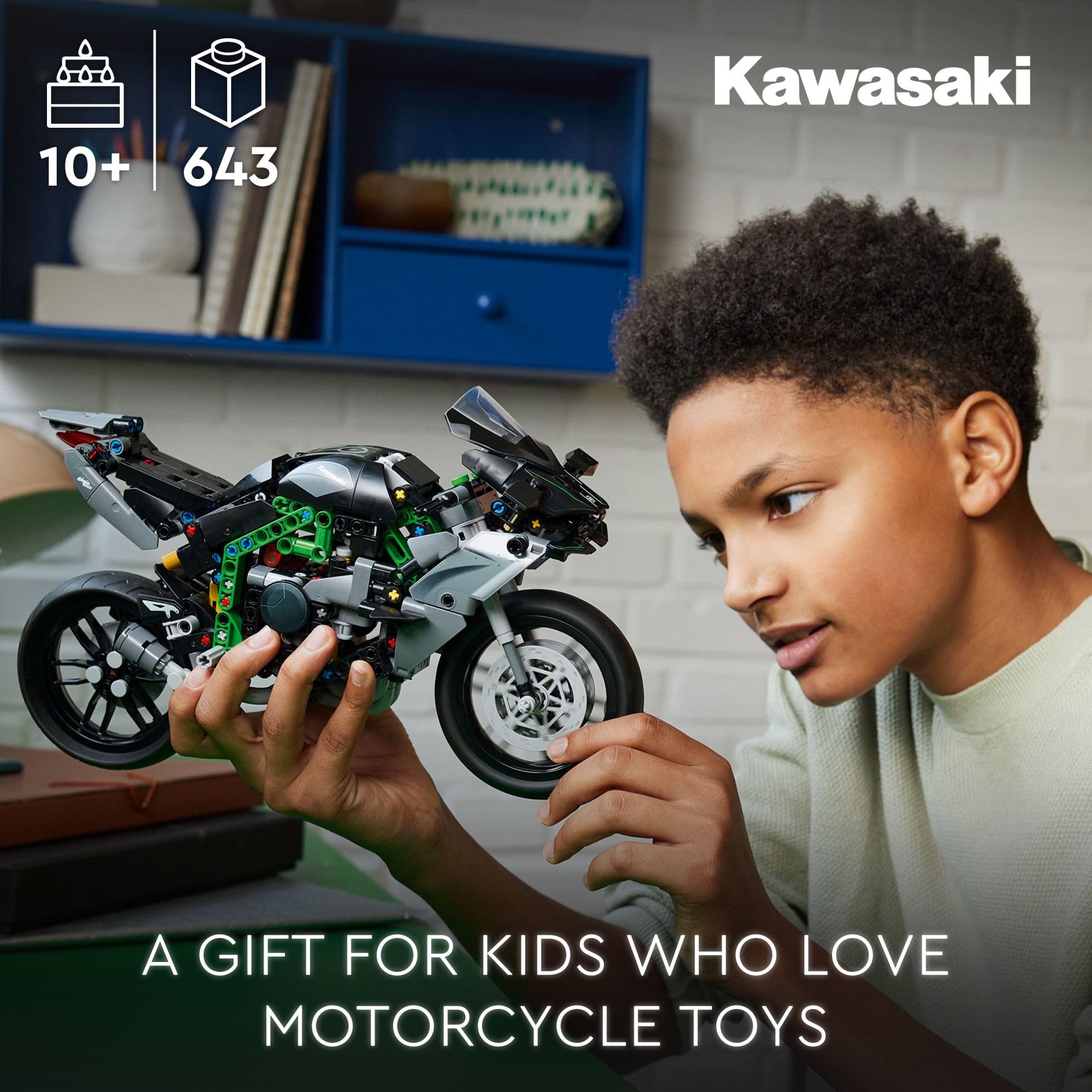 LEGO Technic Kawasaki Ninja H2R steering and suspension realism