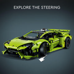 LEGO Technic Lamborghini Huracán Tecnica vibrant green color for showroom appeal