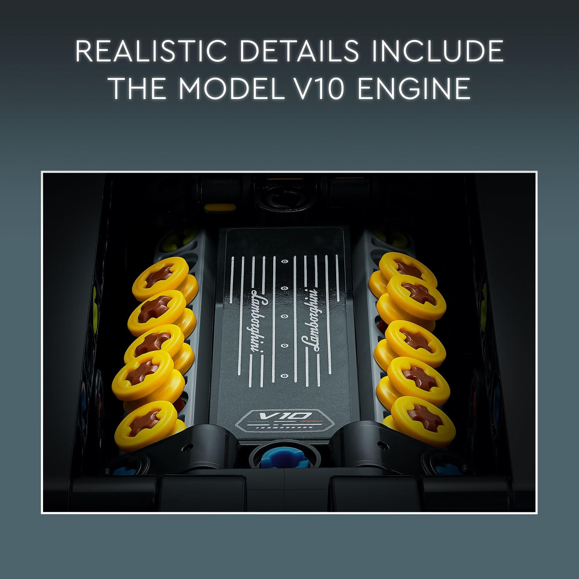 LEGO Technic Lamborghini Huracán Tecnica steering mechanism for interactive play