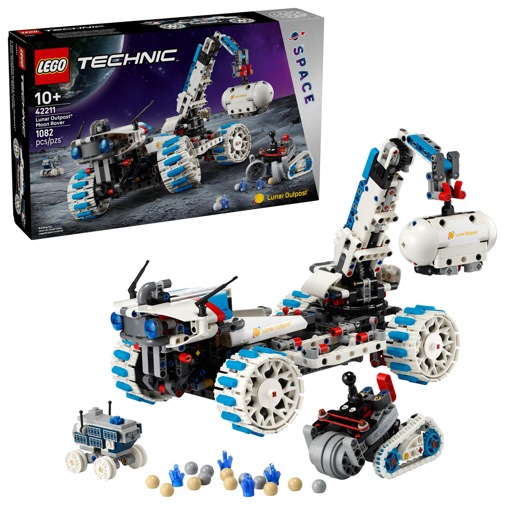 LEGO Technic Lunar Outpost Moon Rover detailed model for space STEM play