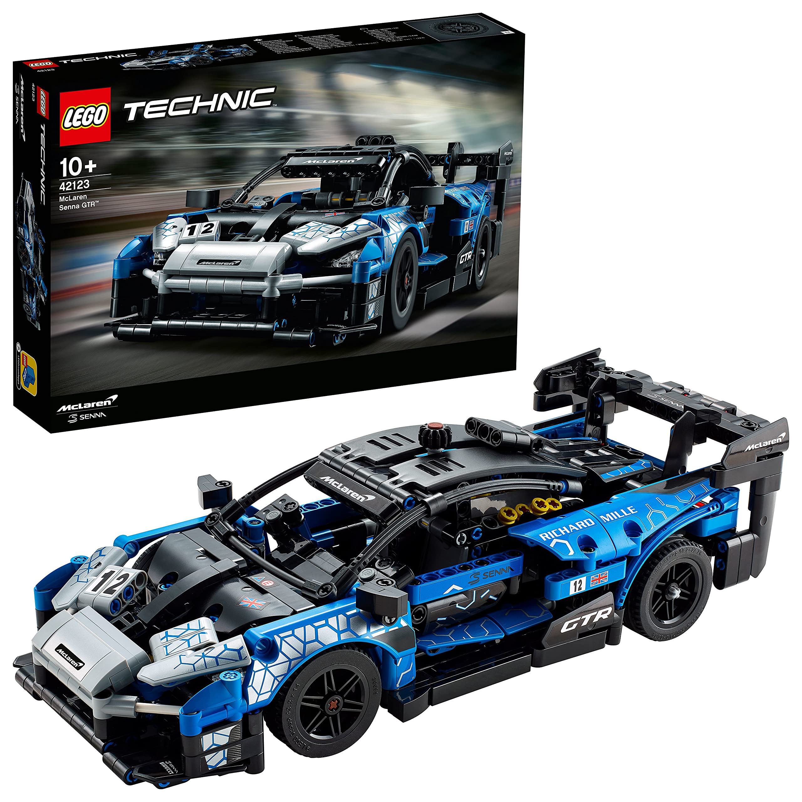 LEGO Technic McLaren Senna GTR engine pistons for realistic mechanical detail