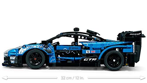 LEGO Technic McLaren Senna GTR graphics colors mirror the real car’s look