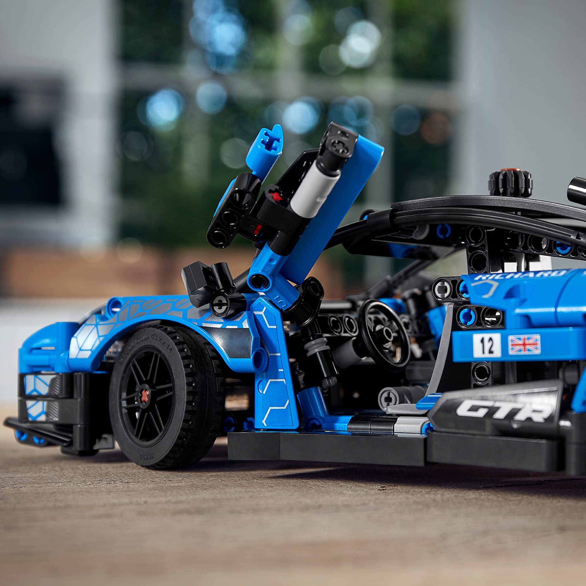 LEGO Technic McLaren Senna GTR opening doors for interactive display