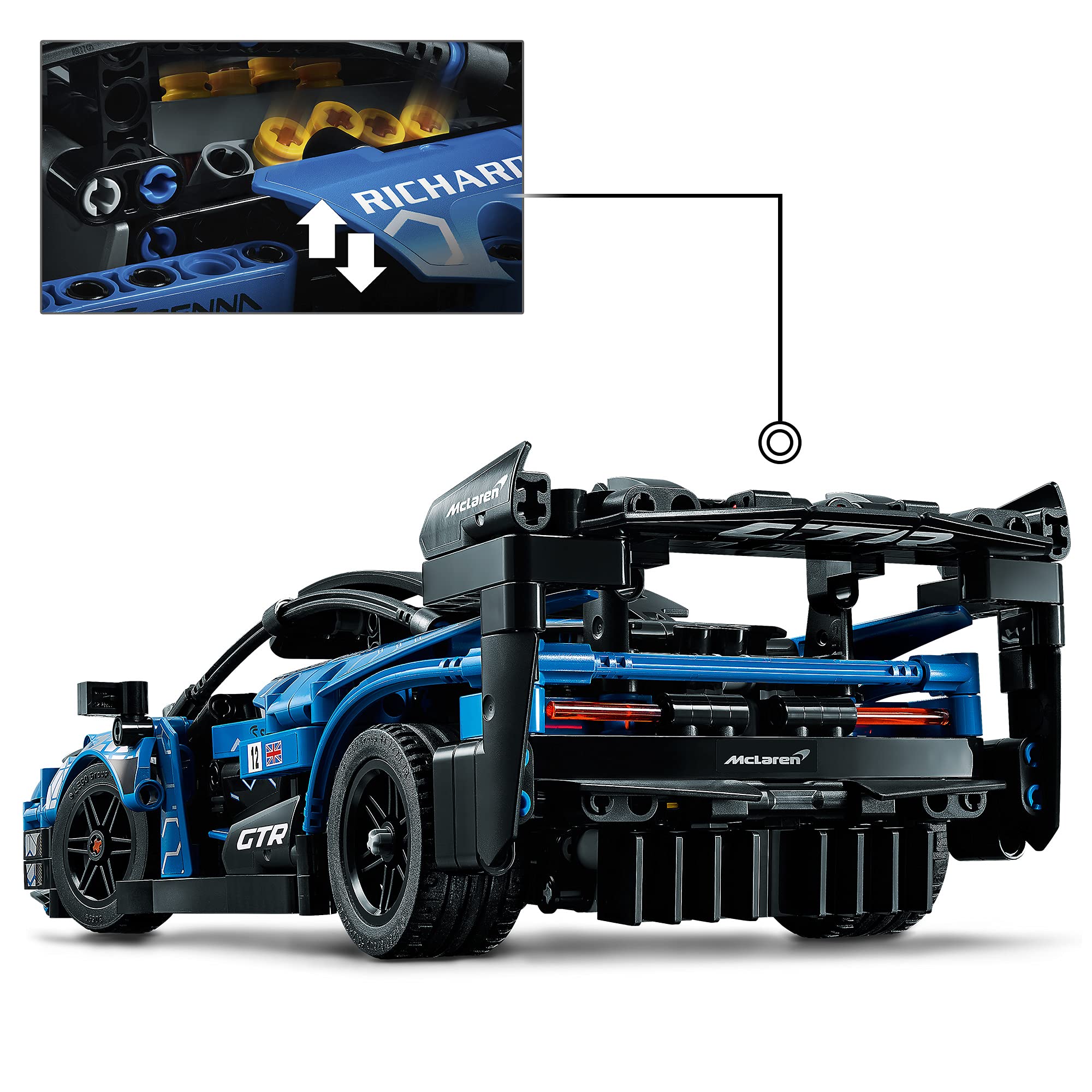 LEGO Technic McLaren Senna GTR steering wheel for authentic handling