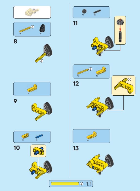 LEGO Technic small parts detail suitable for supervised play