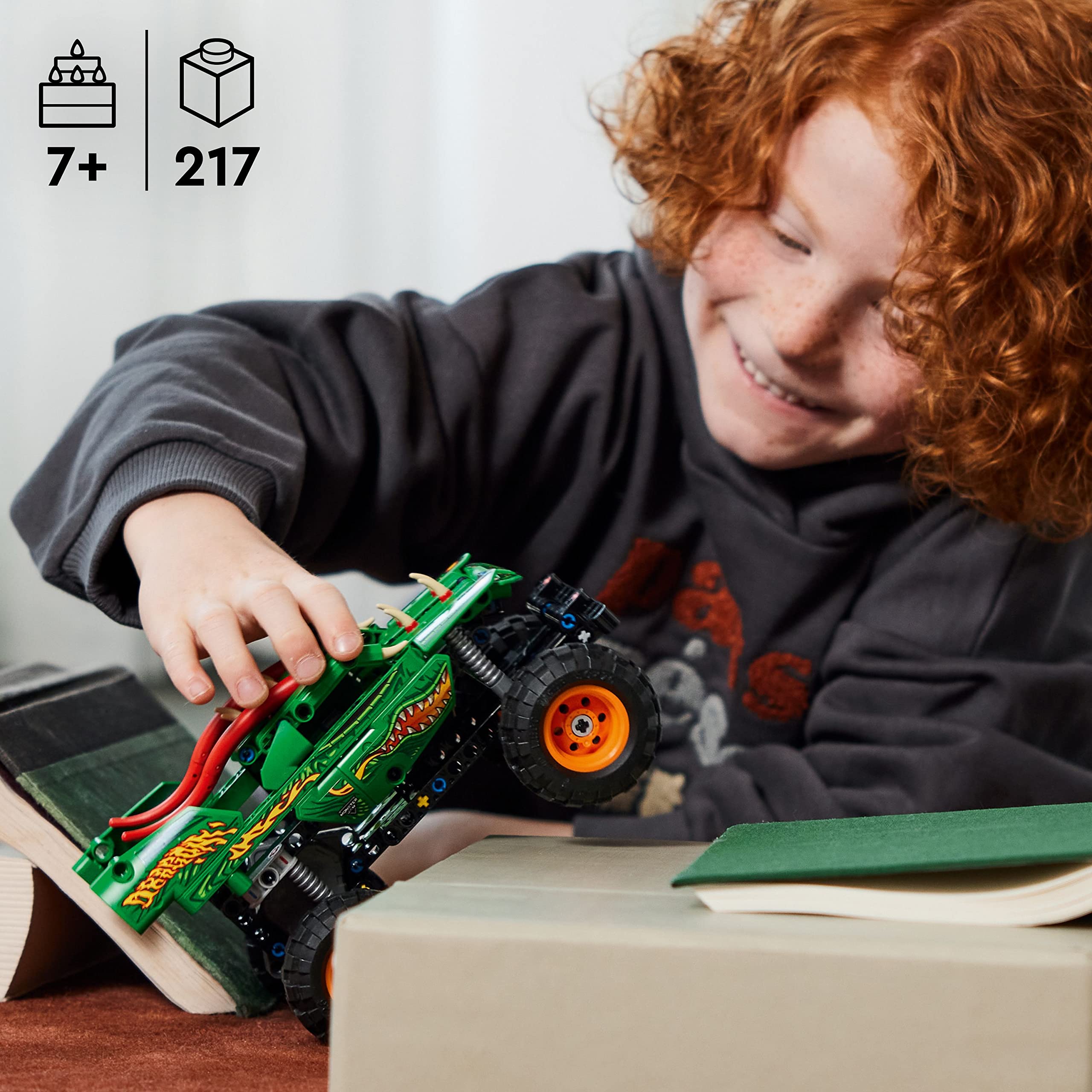 LEGO Technic Monster Jam Dragon 42149 box and instructions guide easy assembling