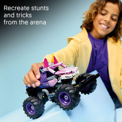 Top-down view emphasizes 243-piece Technic design and engineering realism