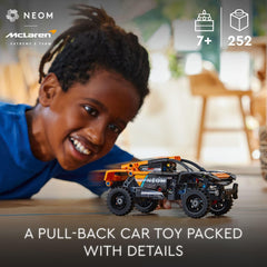 LEGO Technic NEOM McLaren Extreme E with chunky off-road tires and logos