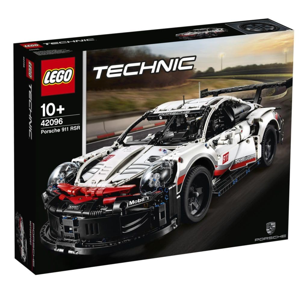LEGO Technic Porsche 911 RSR engine-detail showing moving pistons for realism