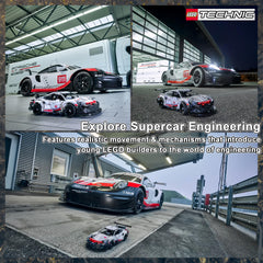 LEGO Technic Porsche 911 RSR graphics and sticker sheet for authentic detailing