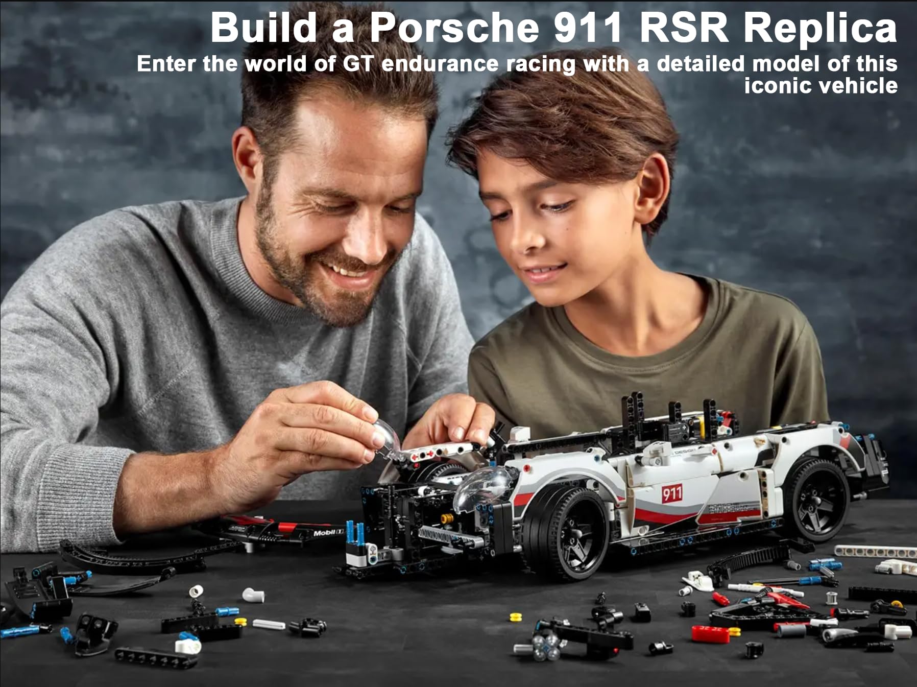 LEGO Technic Porsche 911 RSR Laguna Seca map on door concept