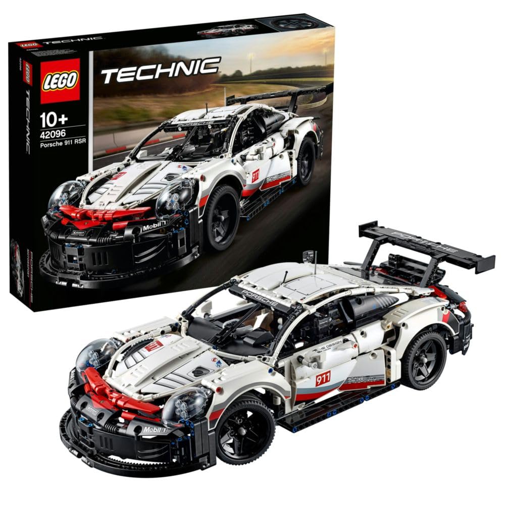 LEGO Technic Porsche 911 RSR front view, ideal for display and collectability