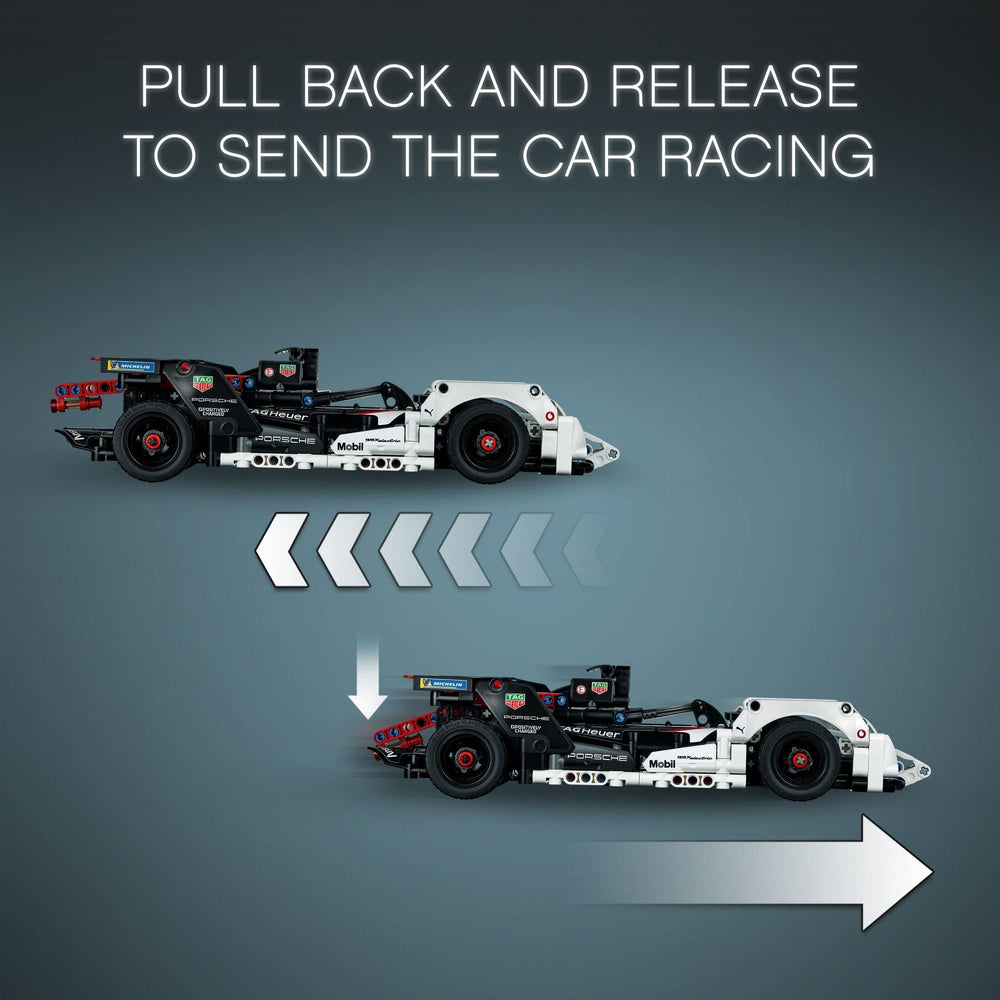 LEGO Technic Porsche 99X detailed styling for display and build.