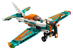 LEGO Technic Race Plane 42117 teal-orange scheme with sponsor details boosts collectability