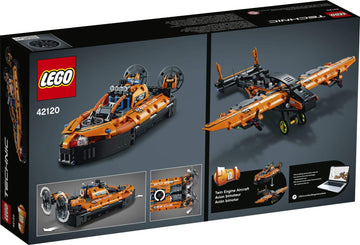 LEGO Technic Rescue Hovercraft 2-in-1 rebuild to Twin-Engine Aircraft with moving rudders