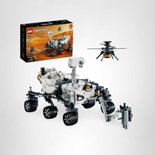 LEGO Technic rover cameras and instruments close-up for scientific exploration play.