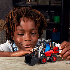 LEGO Technic Skid Steer Loader cab with controls visible for realistic play