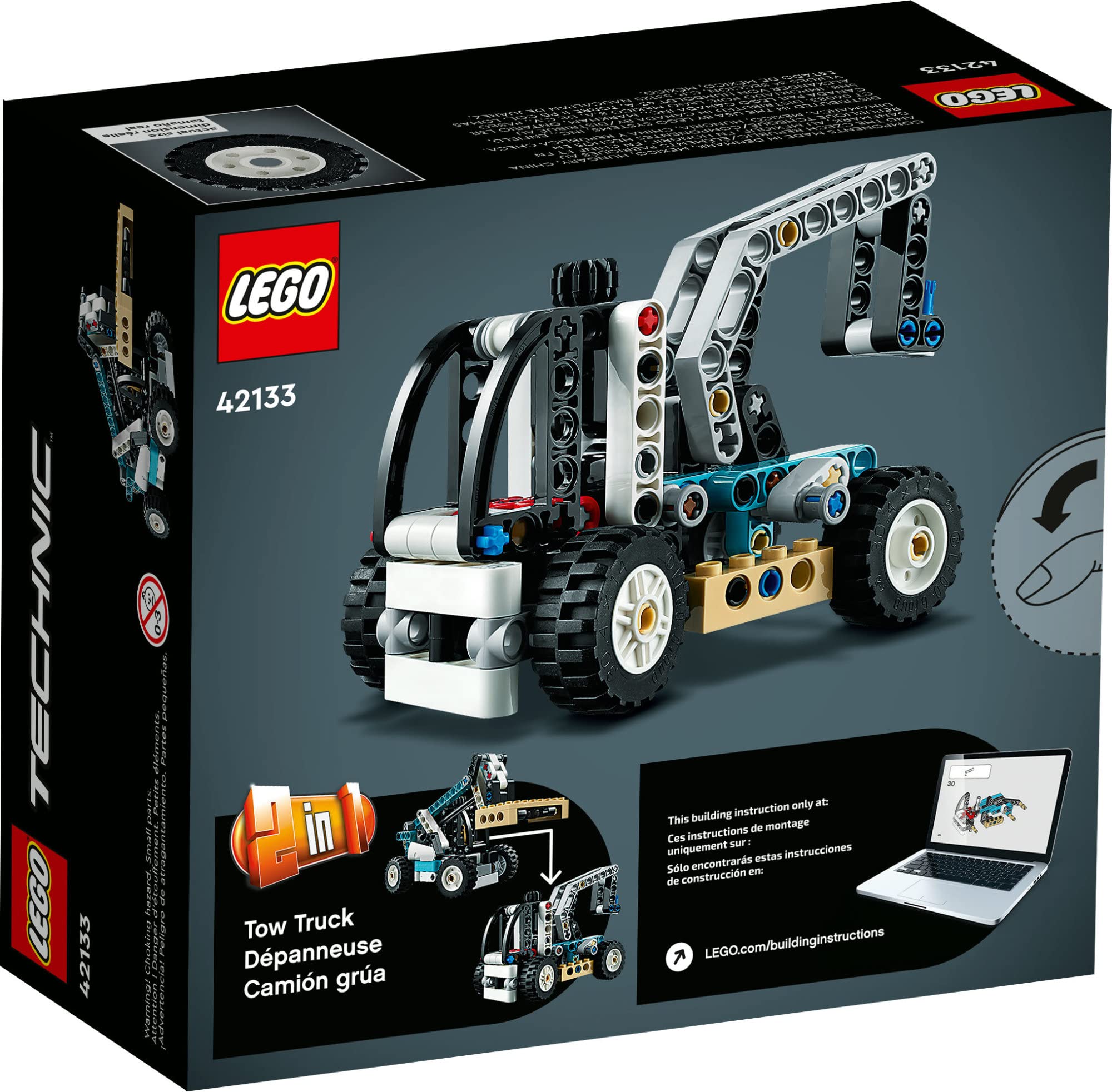 LEGO Technic Telehandler 42133 tow-truck mode opens new play scenarios beyond construction.