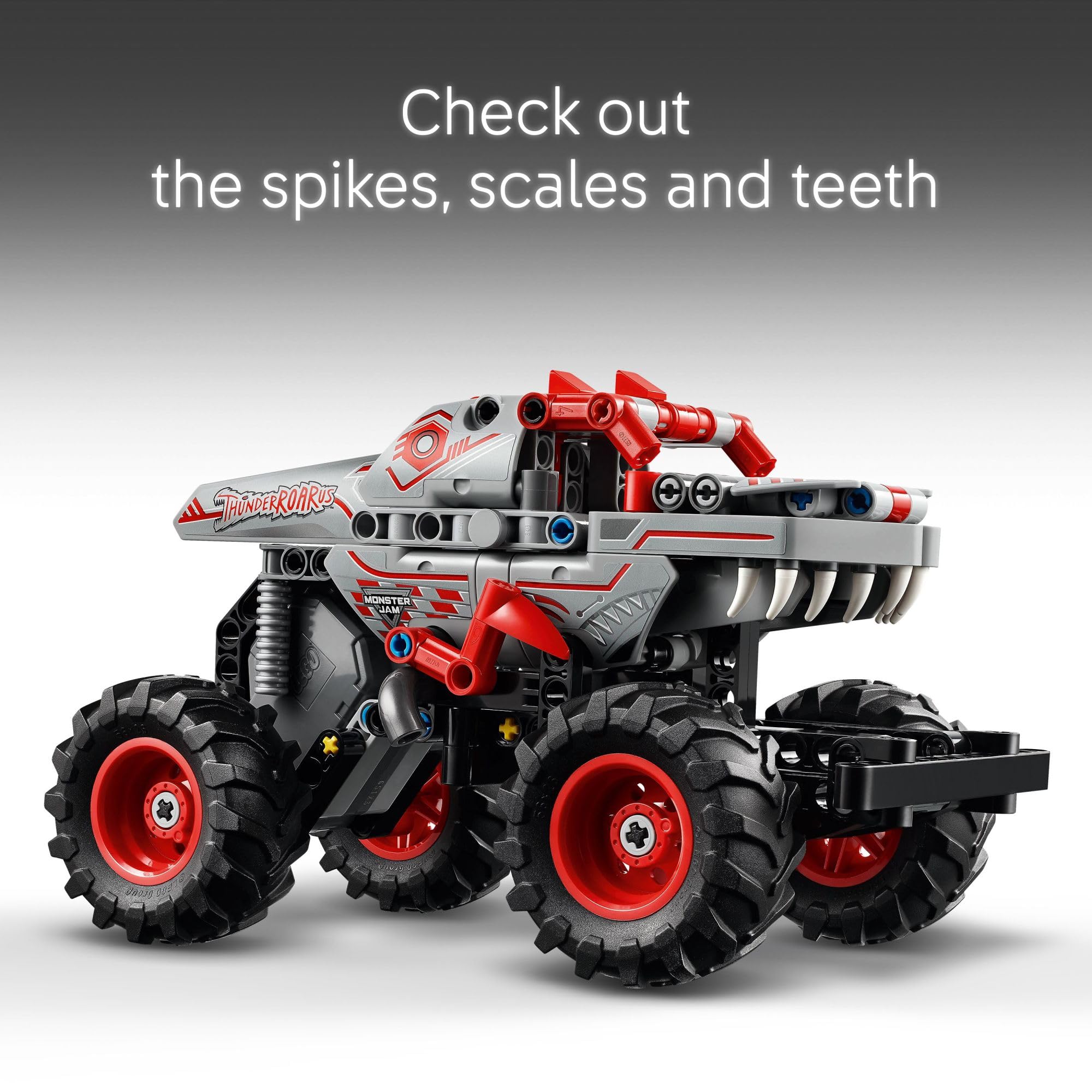 LEGO Technic ThunderROARus on a table for indoor and outdoor play sessions.