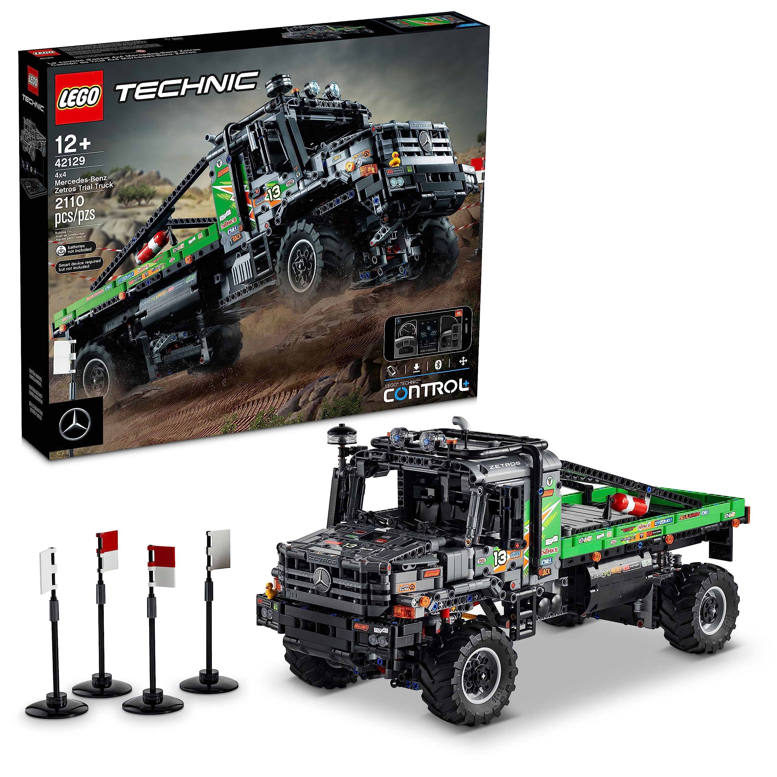 LEGO Technic Zetros truck front cab opened to reveal interior details for interactive building