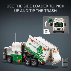 LEGO Technic Mack LR Electric Garbage Truck steering gear enabling precise pretend navigation.