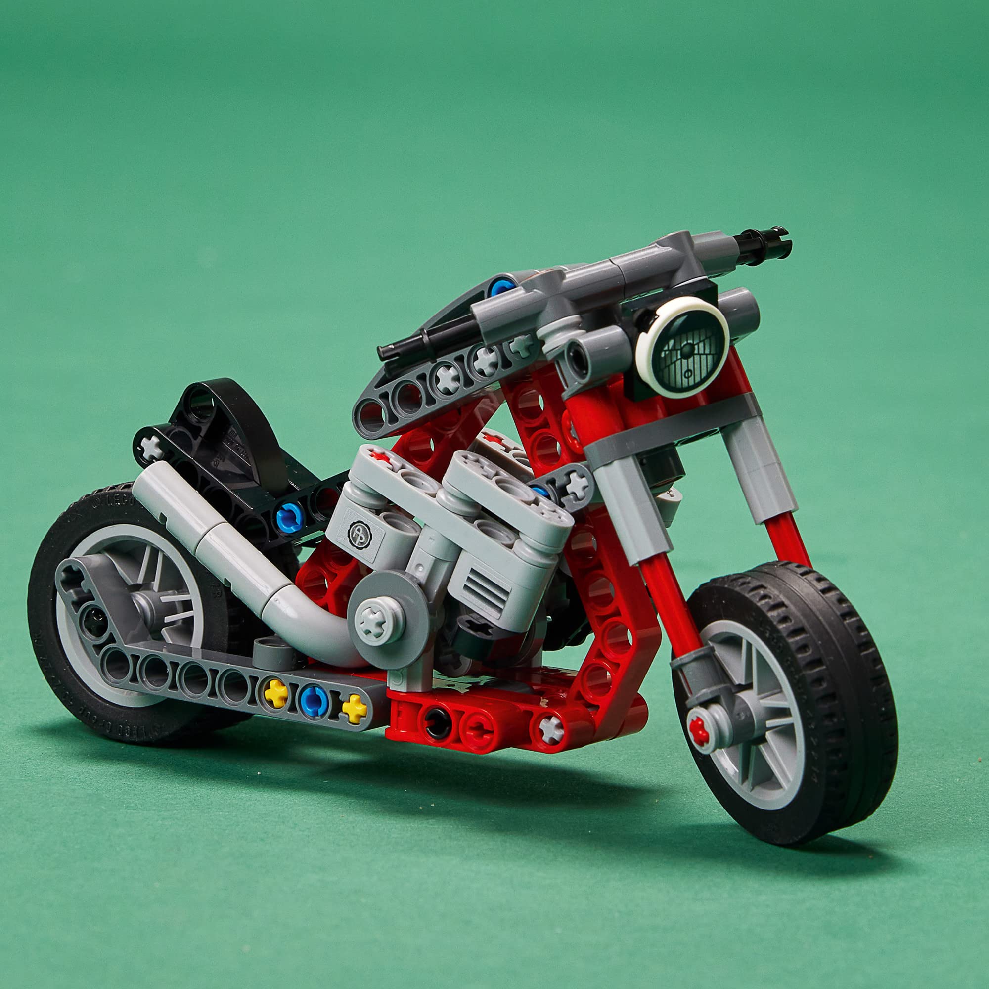 LEGO Technic 42132 chassis and pistons demonstrate realistic engineering features