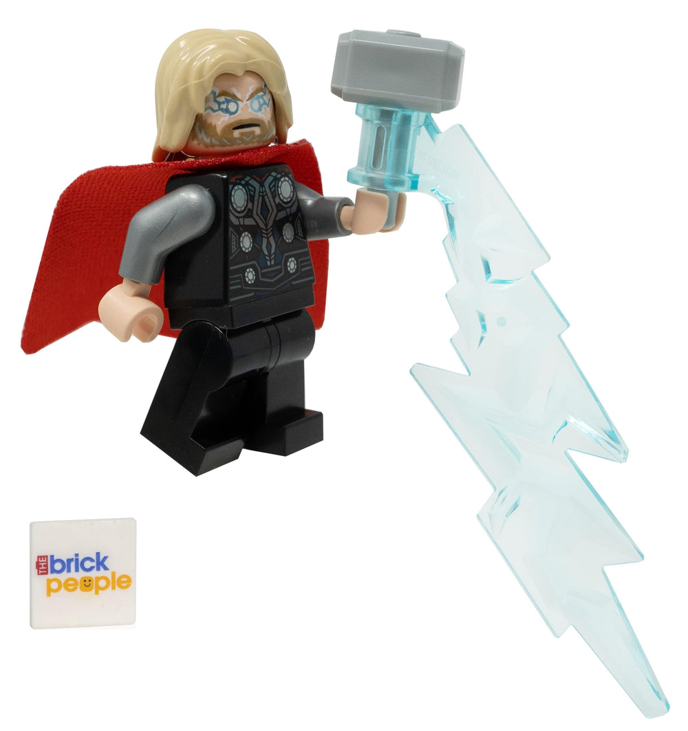 LEGO Thor minifigure with Mjölnir ready for imaginative play and display.